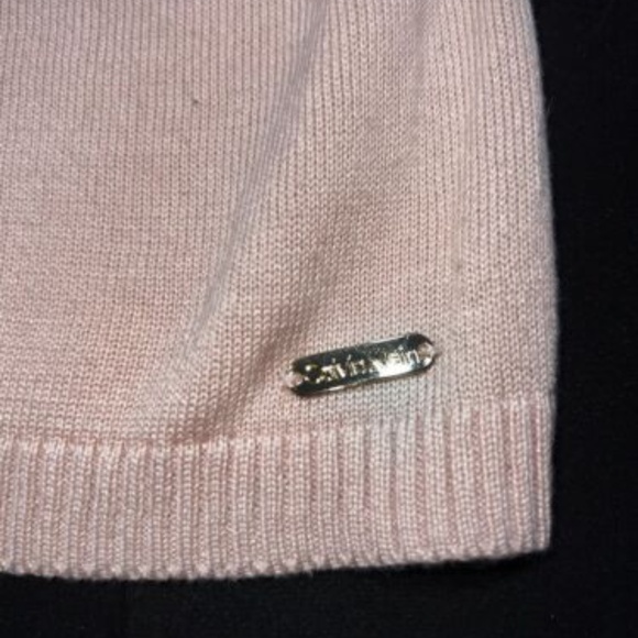 Calvin Klein Womens Pale Pink Sweater With Rhinestone Collar Detail Size XL - Picture 5 of 7